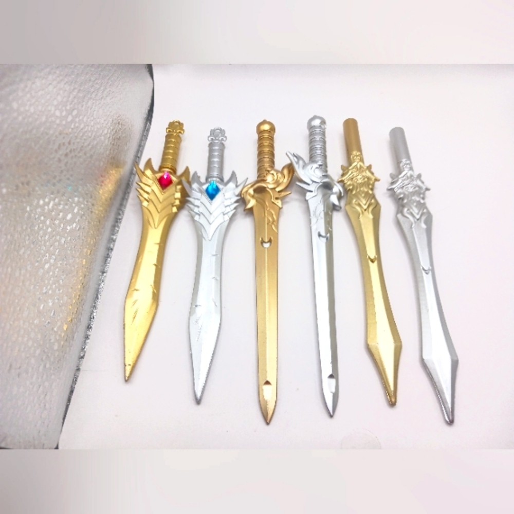 Lot of  SIX Gold and Silver Color 7 inch Writing Pen + Letter Openers